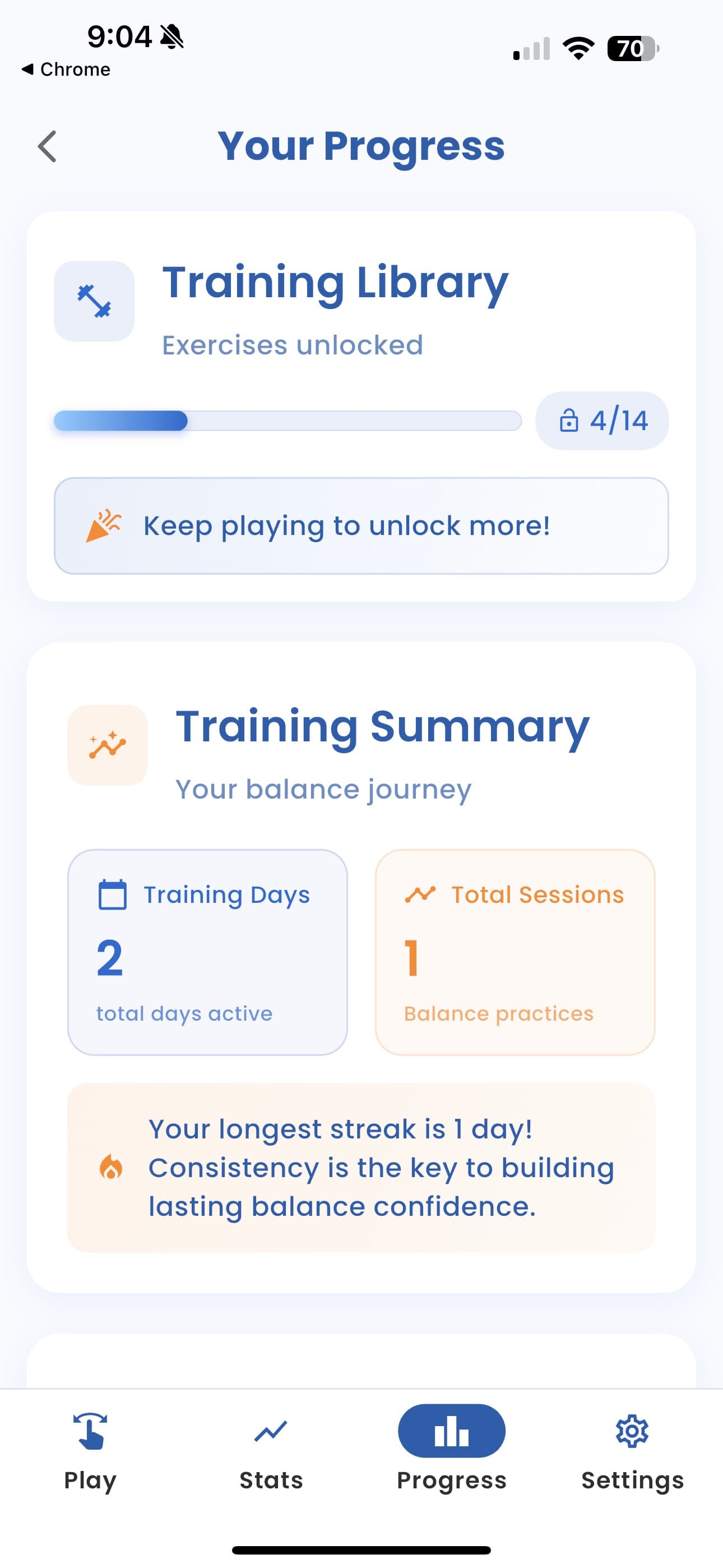Visual progress tracking